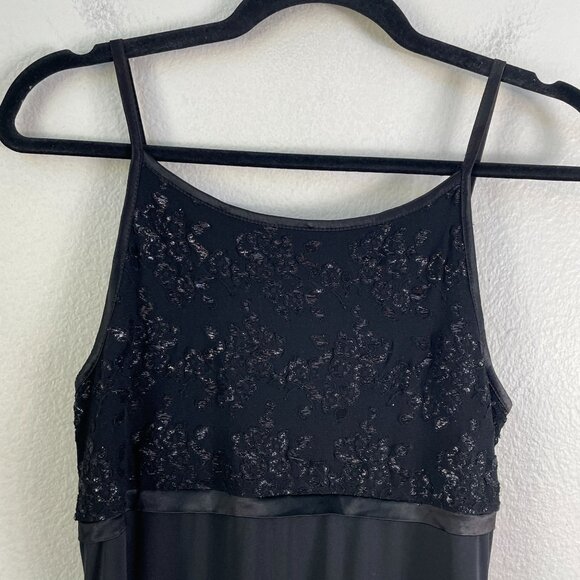 Vintage Y2K Byer Too! Womens Large Black Babydoll Maxi Dress Sleeveless - Picture 9 of 12